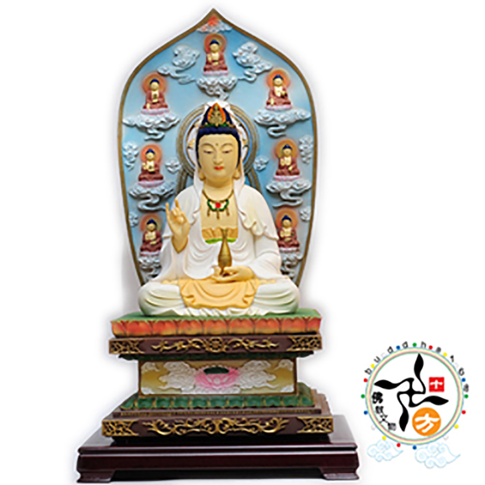 觀音菩薩{金剛座}1呎3)彩繪【十方】133470