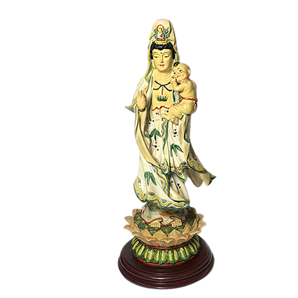 送子觀音 {彩繪冷瓷}24公分【十方】135480