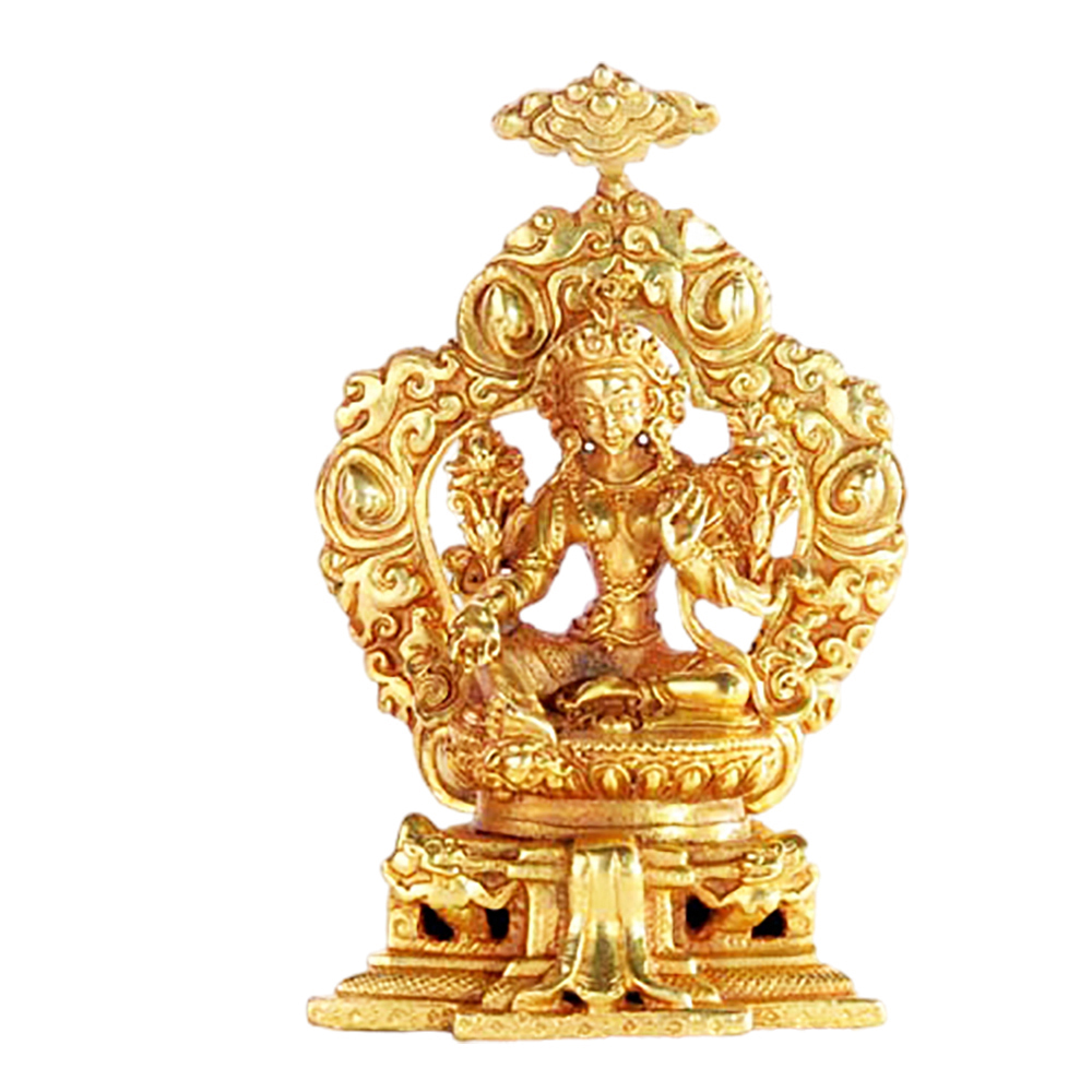 綠度母{銅鎏金}10公分【十方】134986