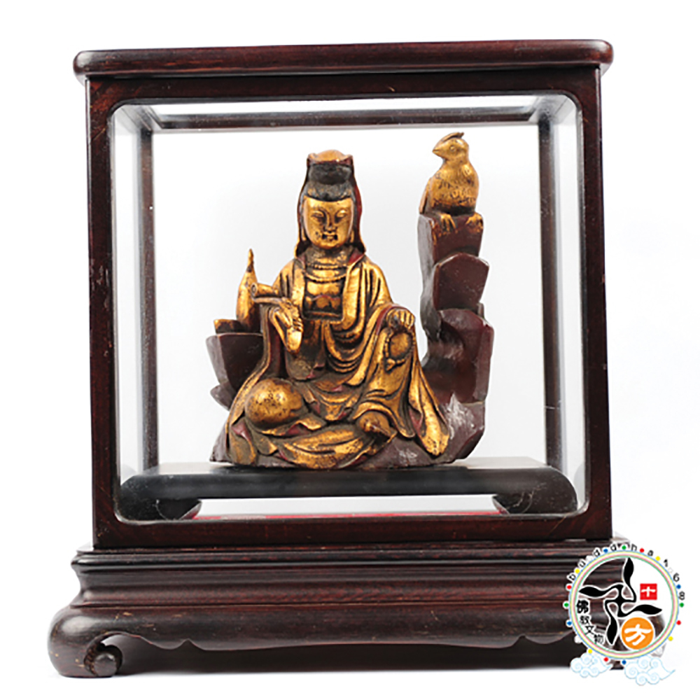 觀音古佛含高級木框31公分【十方】137354