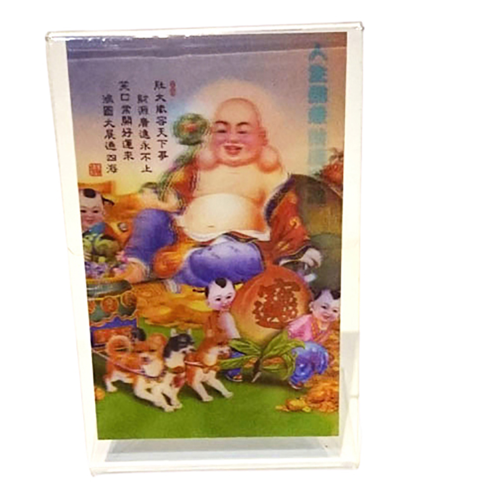 招財進寶財神爺3D雙變卡+壓克力座【十方】138399