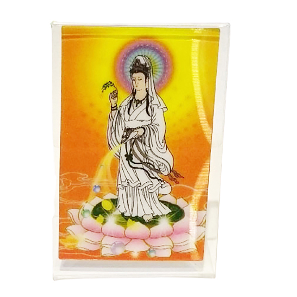 白衣觀音菩薩3D雙變卡+壓克力座【十方】138397