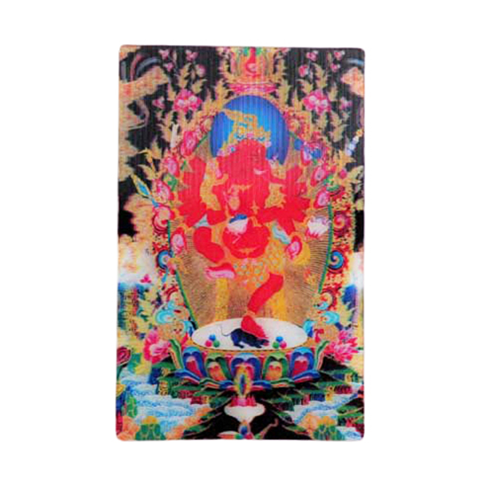 紅象鼻財神  立體3D佛卡5X9cm 10張【十方】154905