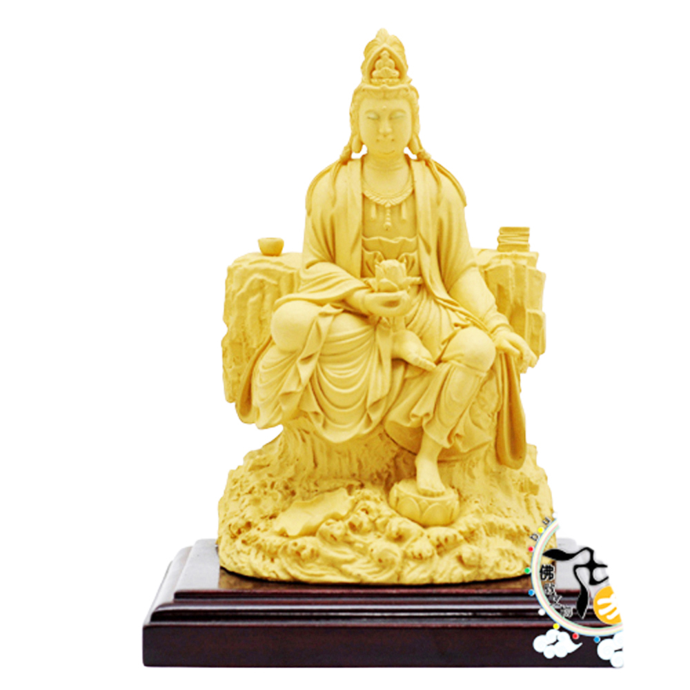 觀自在菩薩 原木色佛像4吋【十方】142685