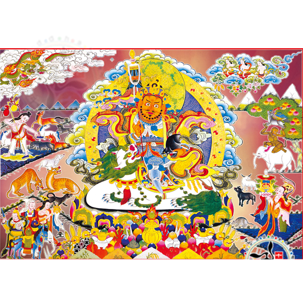財寶天王 唐卡貼紙20*30公分【十方】【十方】147552