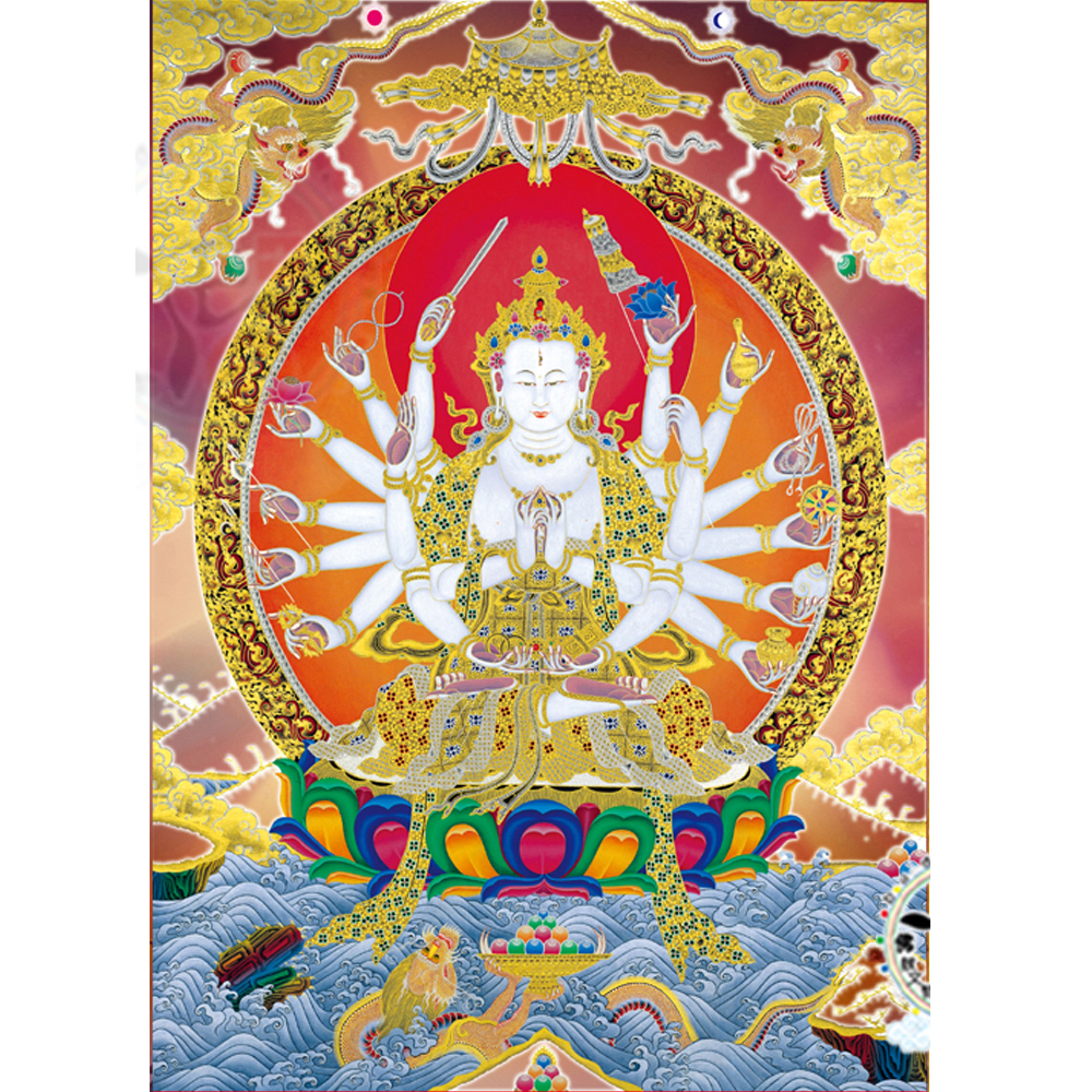 準提佛母 唐卡貼紙20*30公分 【十方】【十方】147549