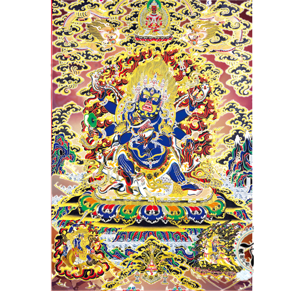 瑪哈嘎拉 唐卡貼紙20*30公分 【十方】【十方】147548