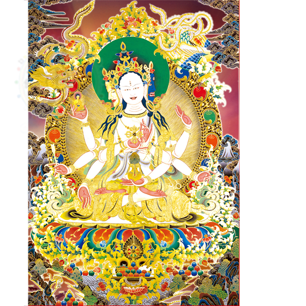 尊勝佛母 唐卡貼紙20*30公分【十方】【十方】147550