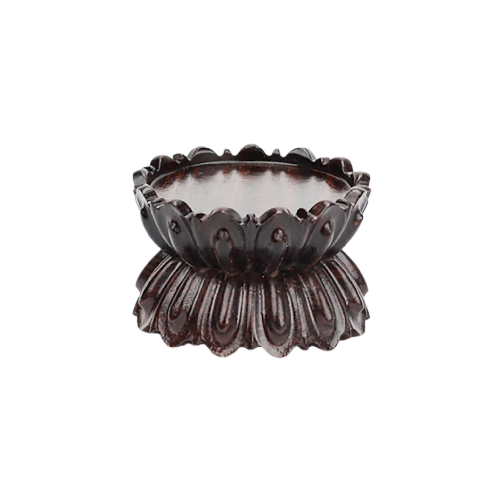 黑檀木蓮花座6公分【十方】149612