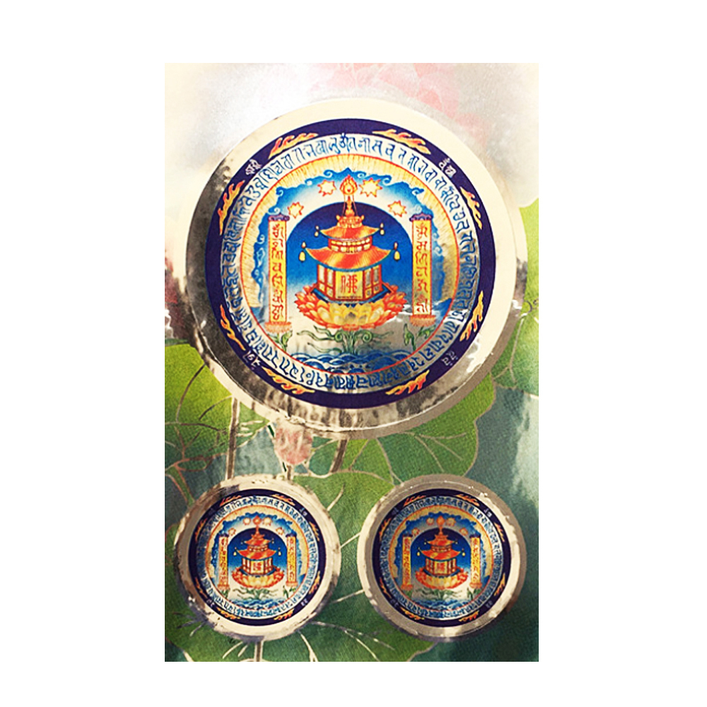 大寶廣博樓閣 銀箔彩印pvc貼紙5*8公分【十方】149881