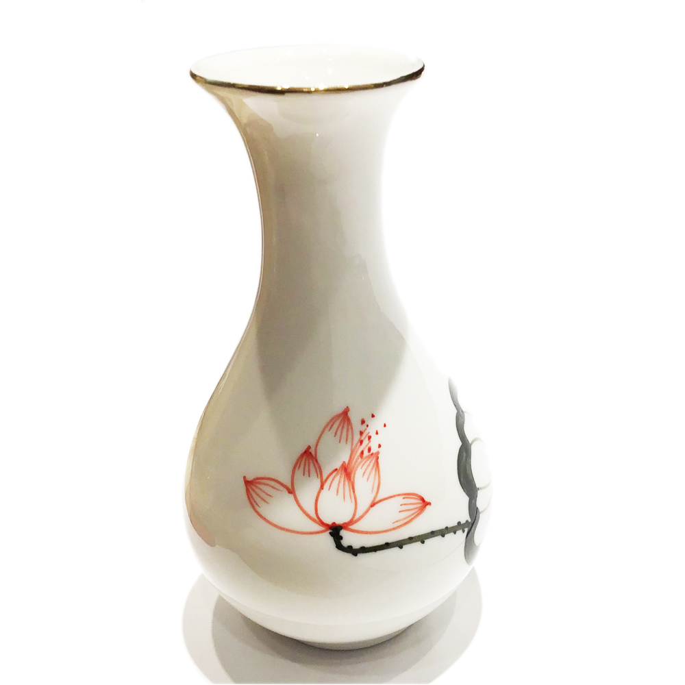 彩繪蓮花淨水瓶14公分【十方】150766