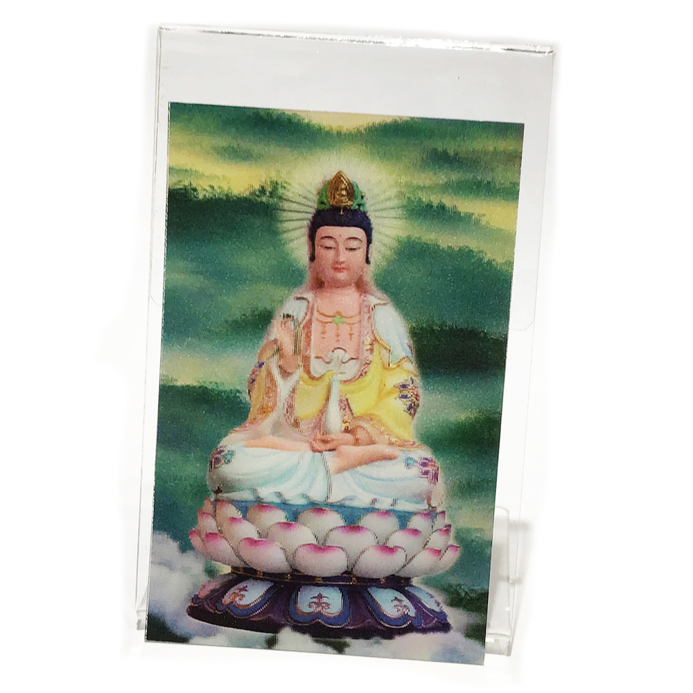 白衣觀音 3D佛卡附壓克力座【十方】151181