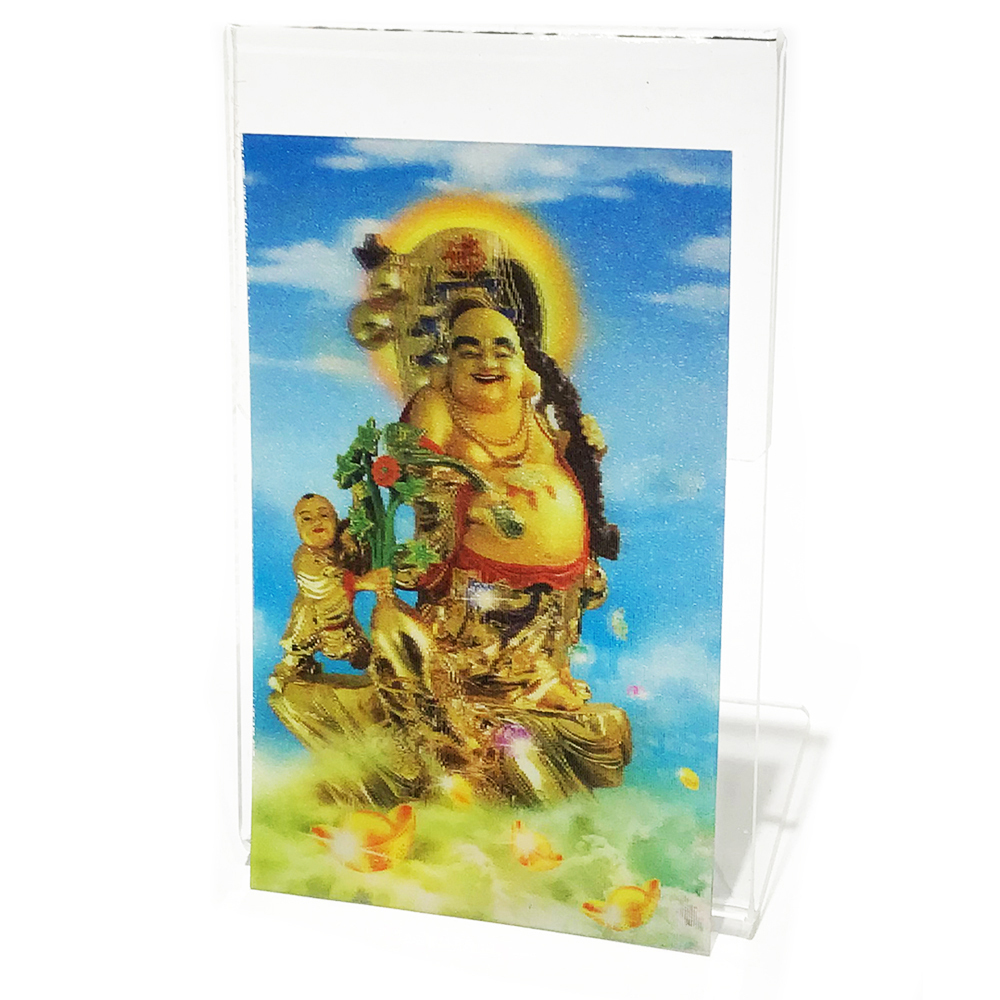 財源廣進彌勒佛3D佛卡附壓克力座【十方】151183