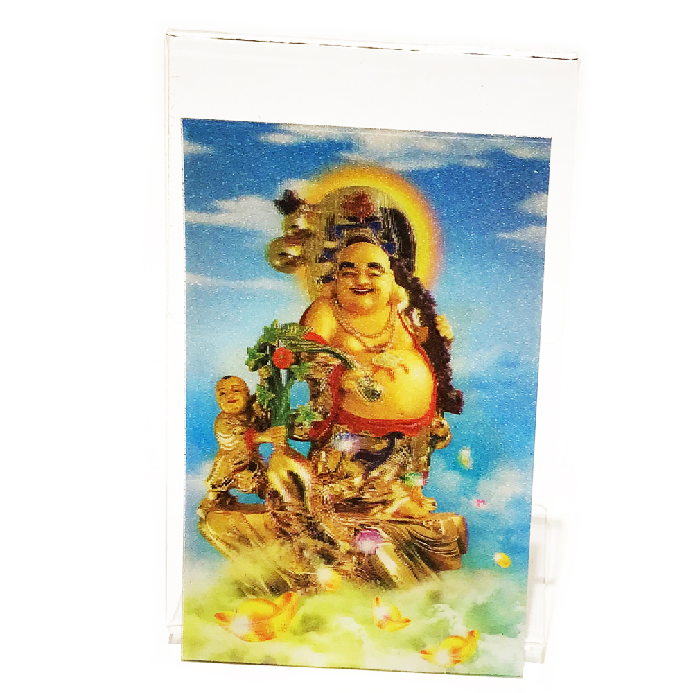 招財彌勒佛 3D佛卡附壓克力座【十方】151187