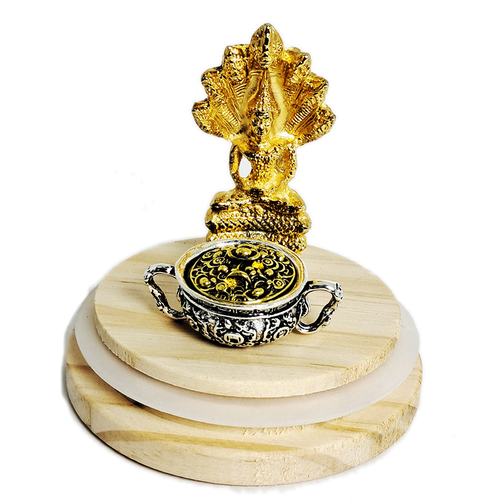 七龍佛+聚寶盆&玻璃罩座【十方】152325