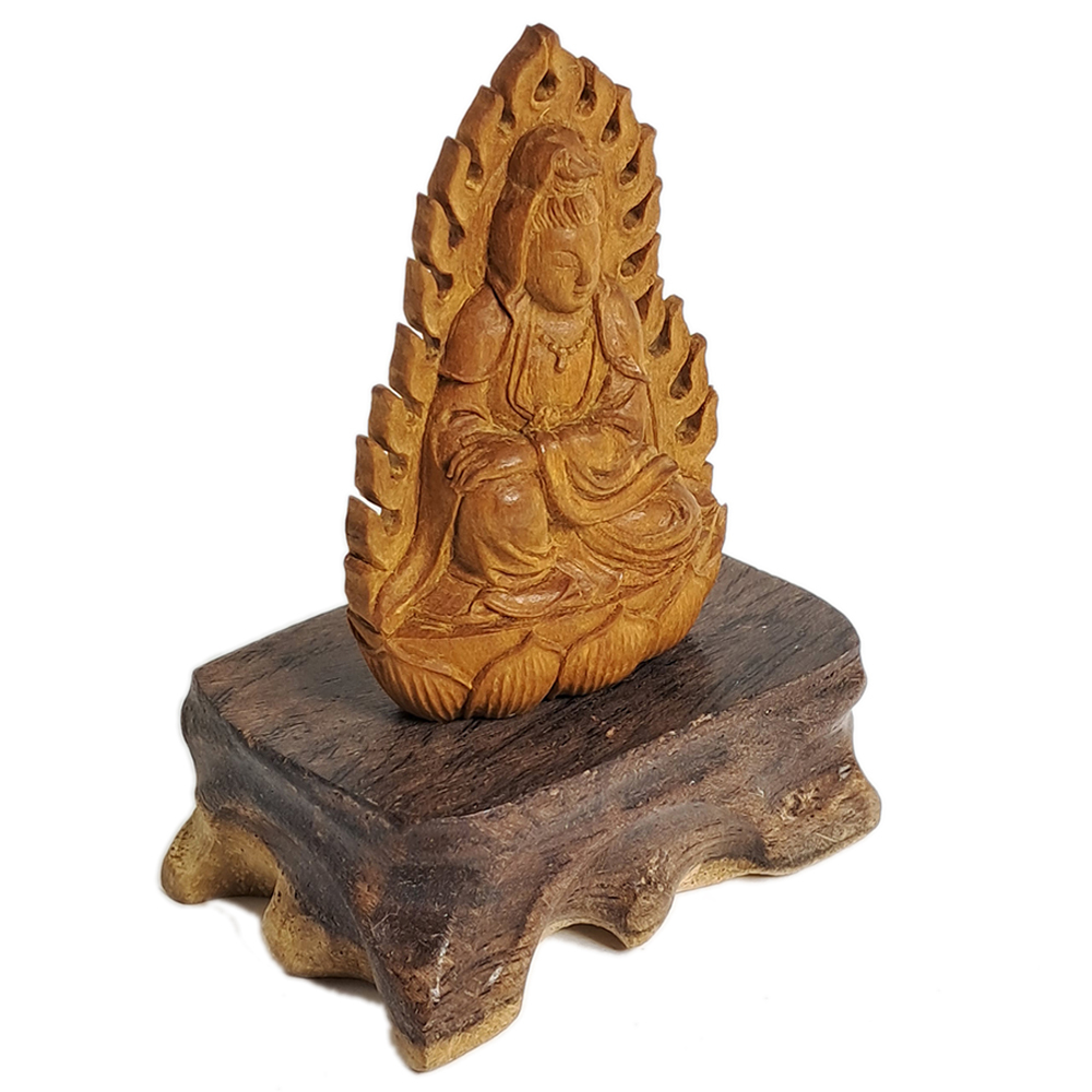 觀音菩薩{老山檀}木雕精品6公分【十方】120274