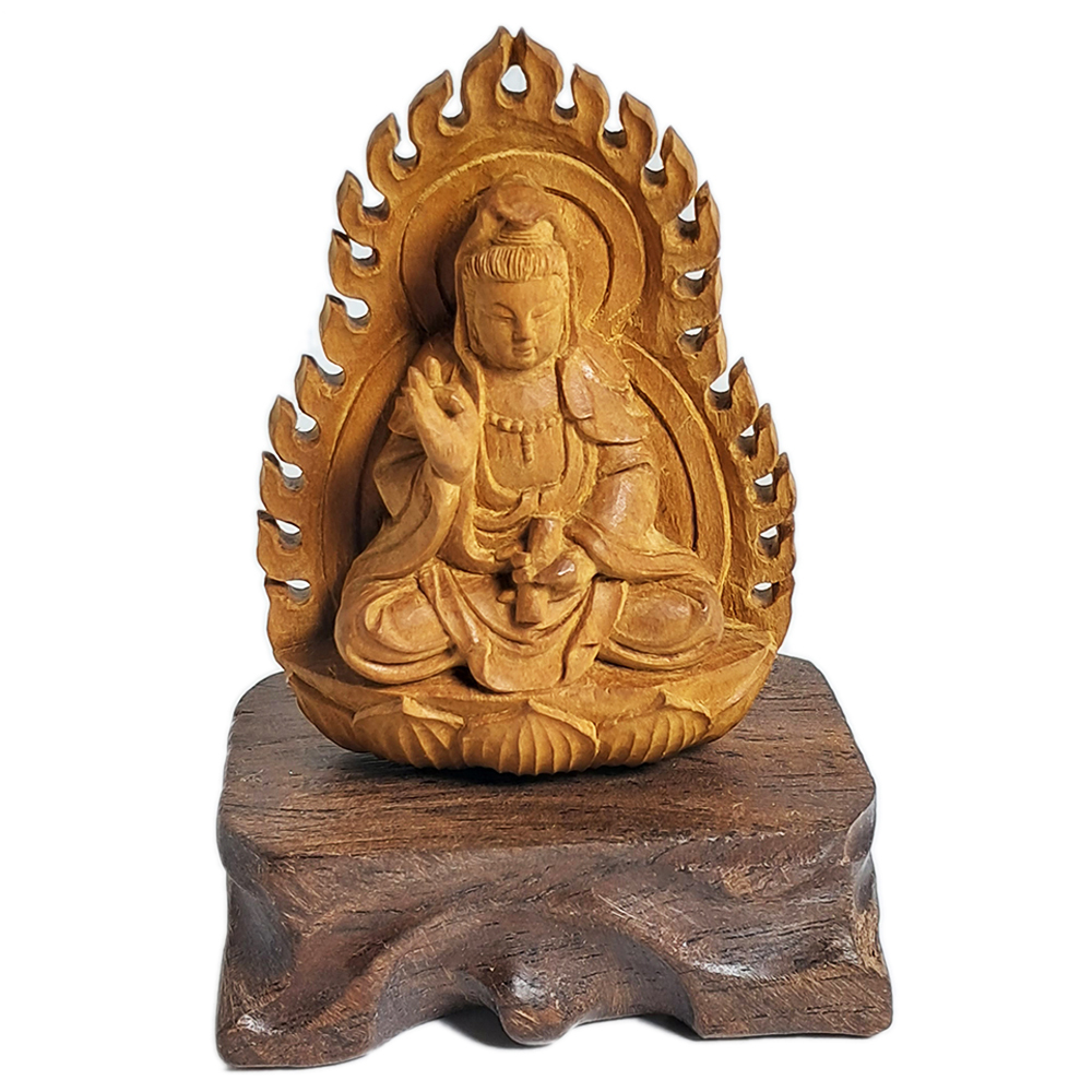 觀音菩薩{老山檀}木雕精品8.8公分【十方】120276