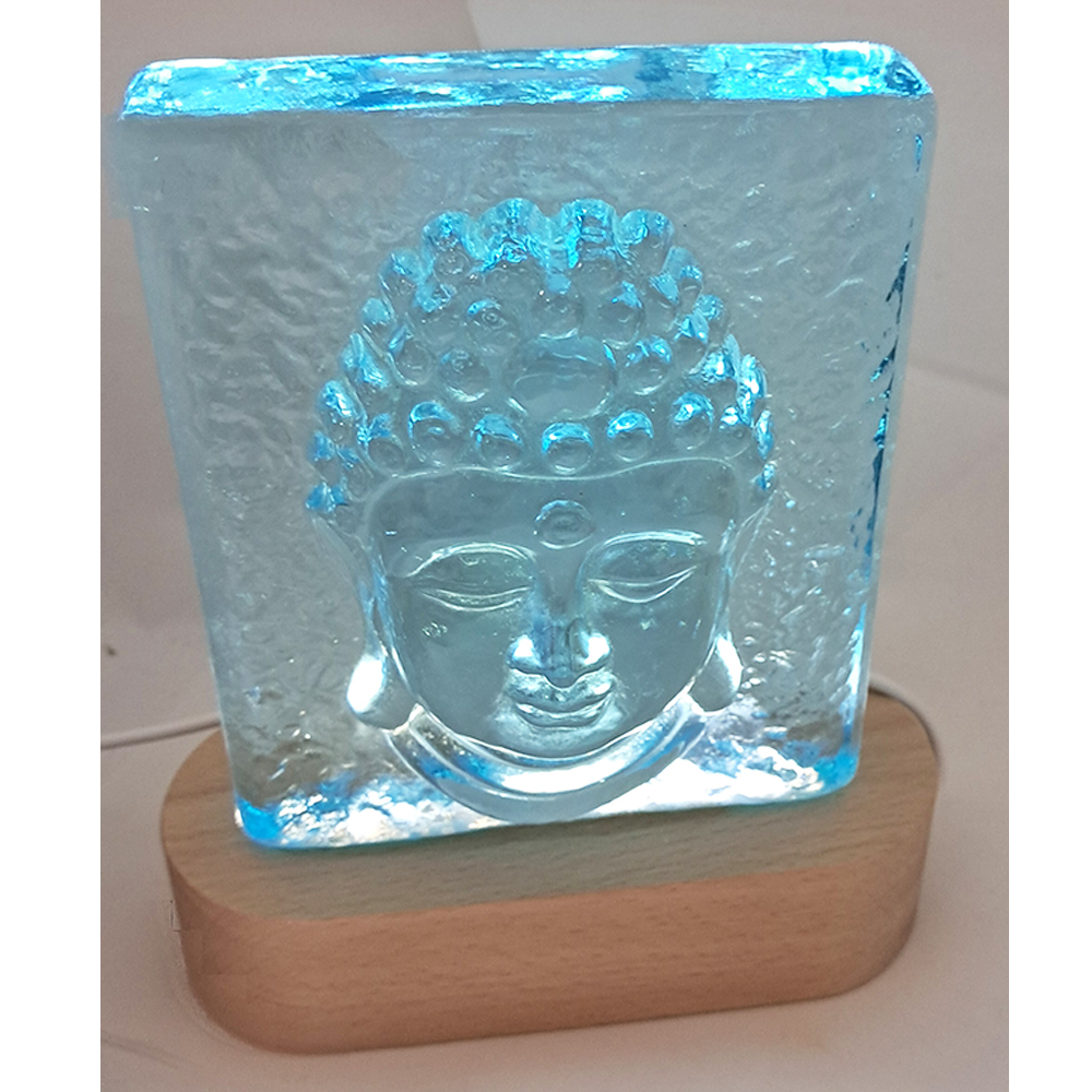 碧琉璃佛首& led燈座13公分【十方】124972