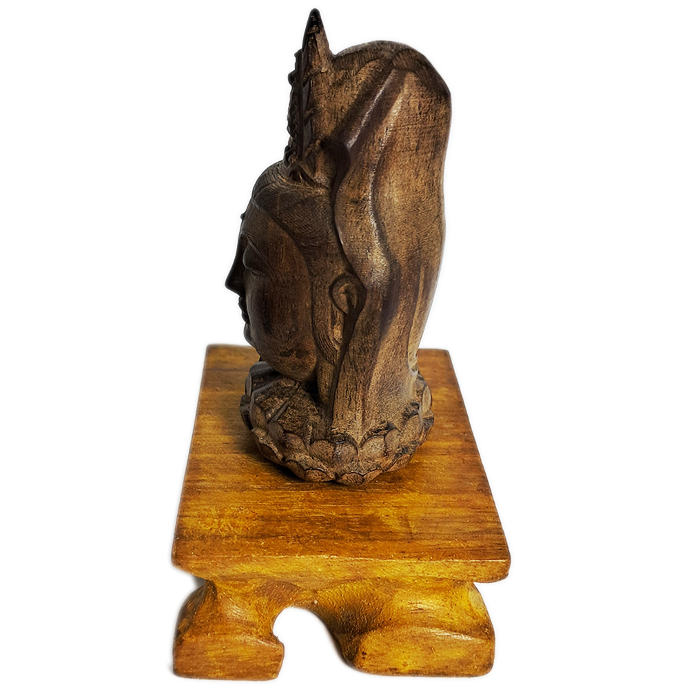 觀音佛首{土沉木雕}精品 7公分【十方】132666