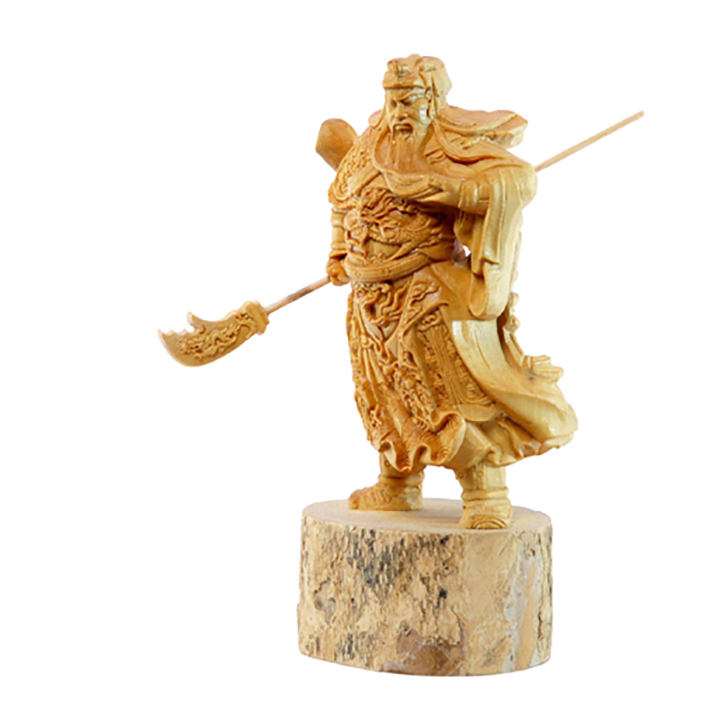 關聖帝君{黃楊木精雕}12公分【十方】138086