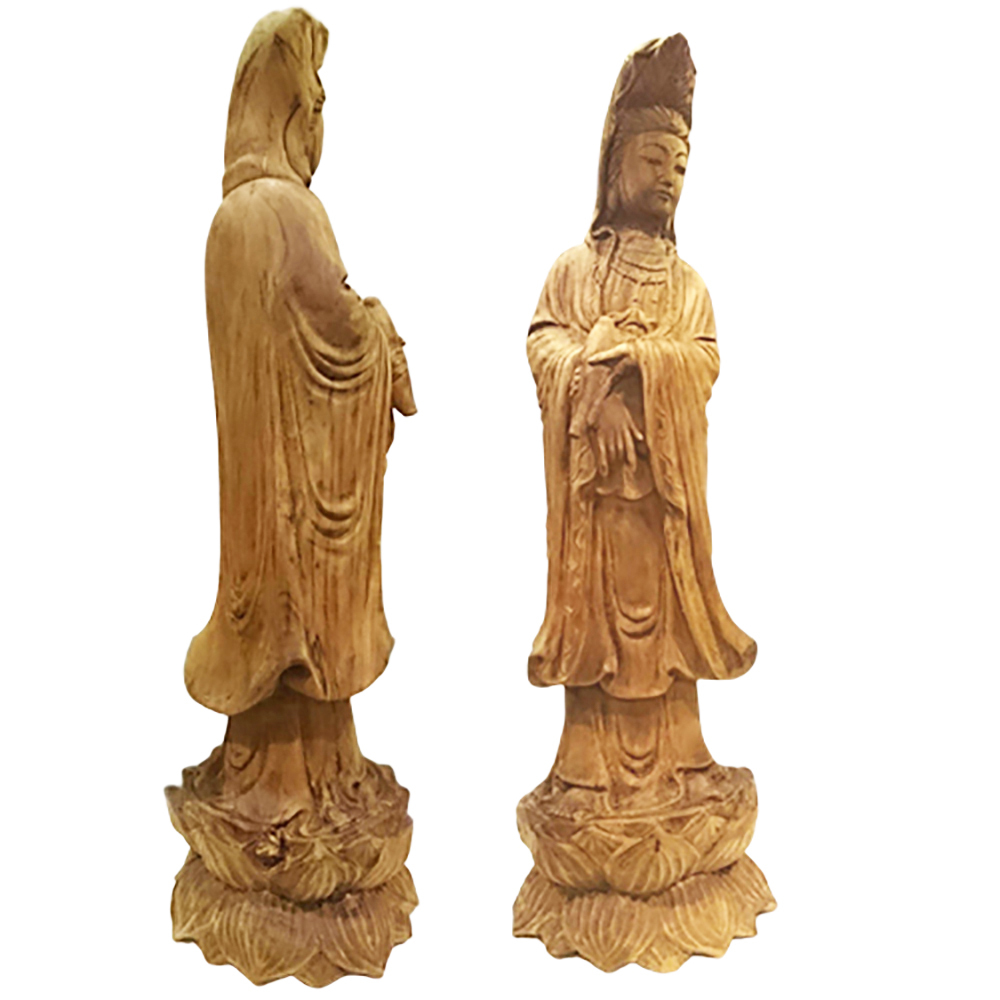 白衣觀音{老山檀香木}精雕33.5公分【十方】138371