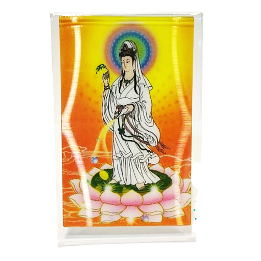 白衣觀音菩薩3D雙變卡+壓克力座【十方】138397