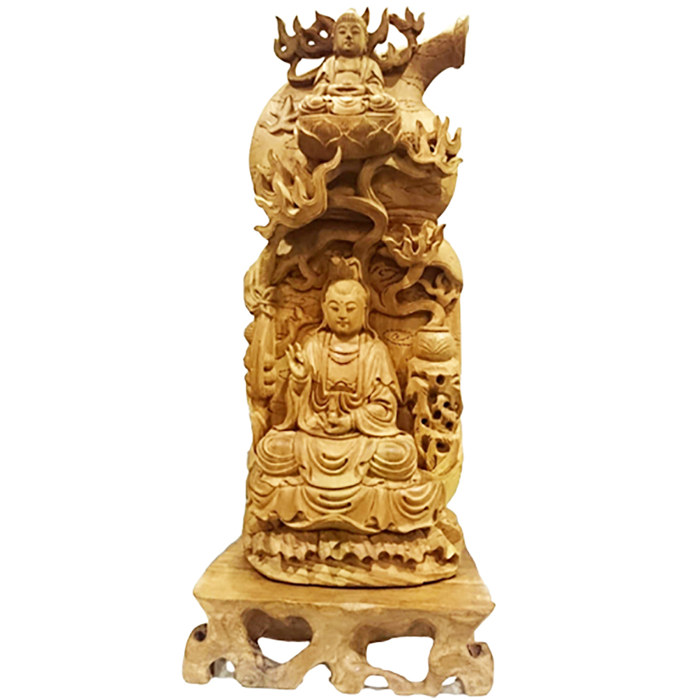 觀音菩薩{老山檀香木}精雕高30公分【十方】138368