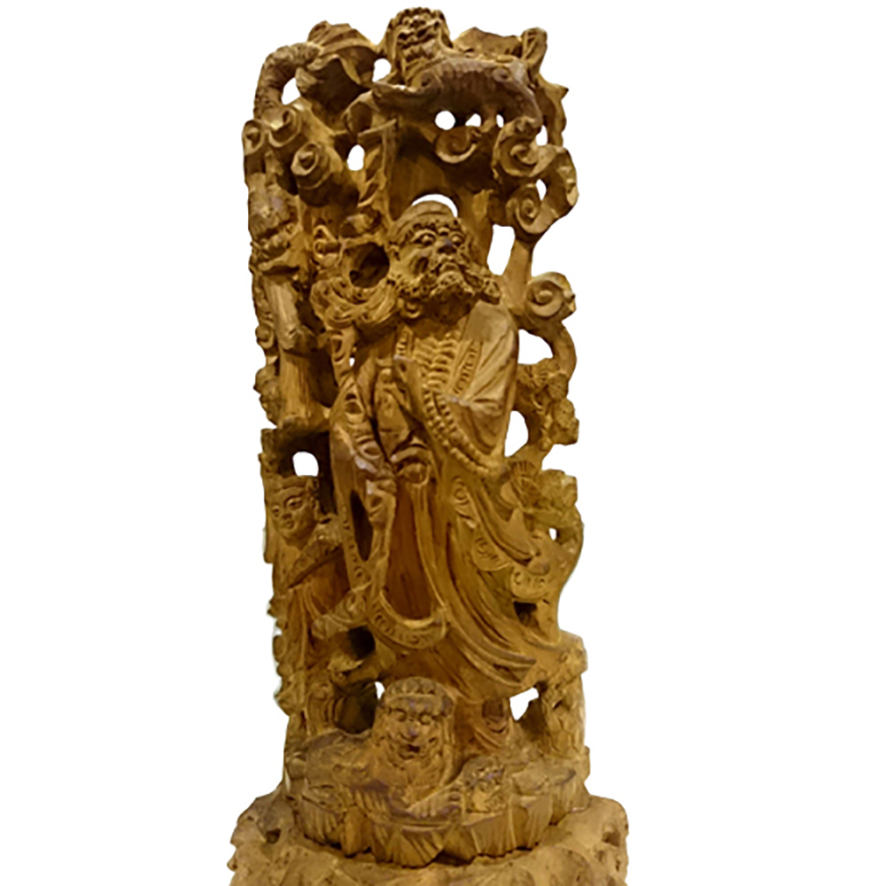 達摩祖師{老山檀香木}精雕21公分【十方】138370