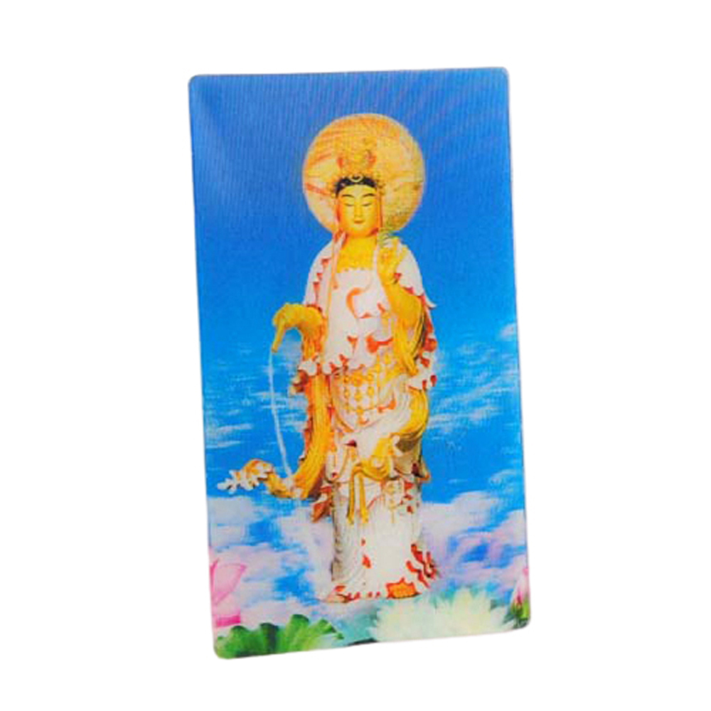 白衣觀音{立體3D}小佛卡【十方】140820