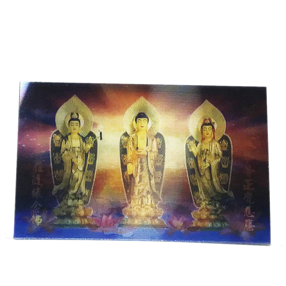 西方三聖 立體3D佛卡5X9cm 10張【十方】154900