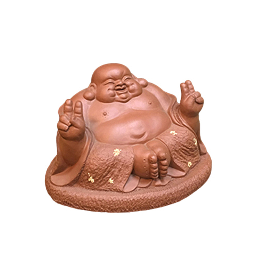 歡喜彌勒佛像紫砂10公分【十方】142406