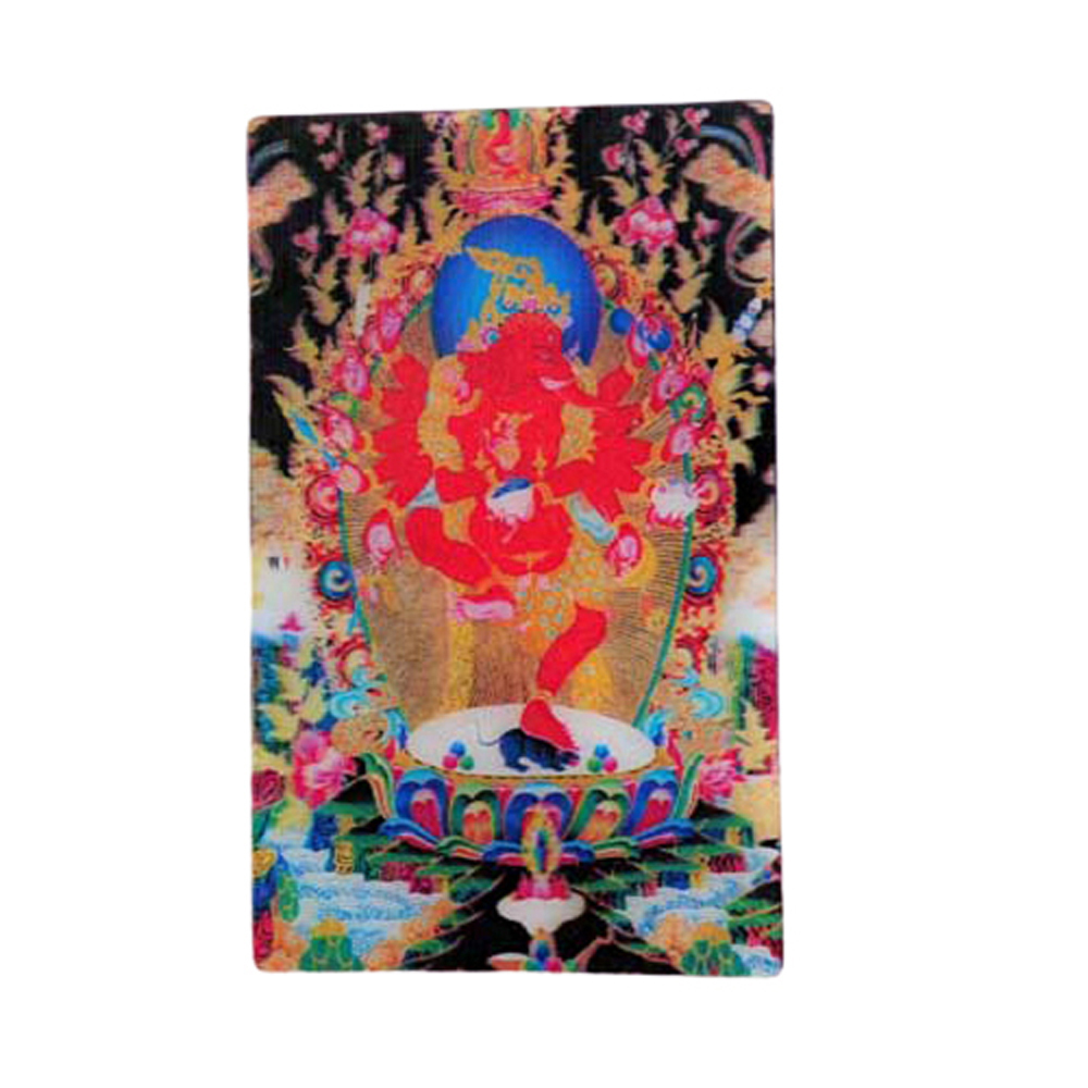 紅象鼻財神  立體3D佛卡5X9cm 10張【十方】154905