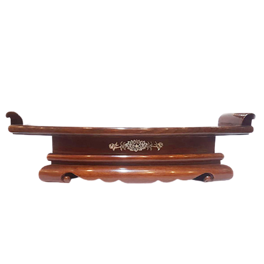 蓮花鑲貝花梨木供水桌30公分【十方】142937