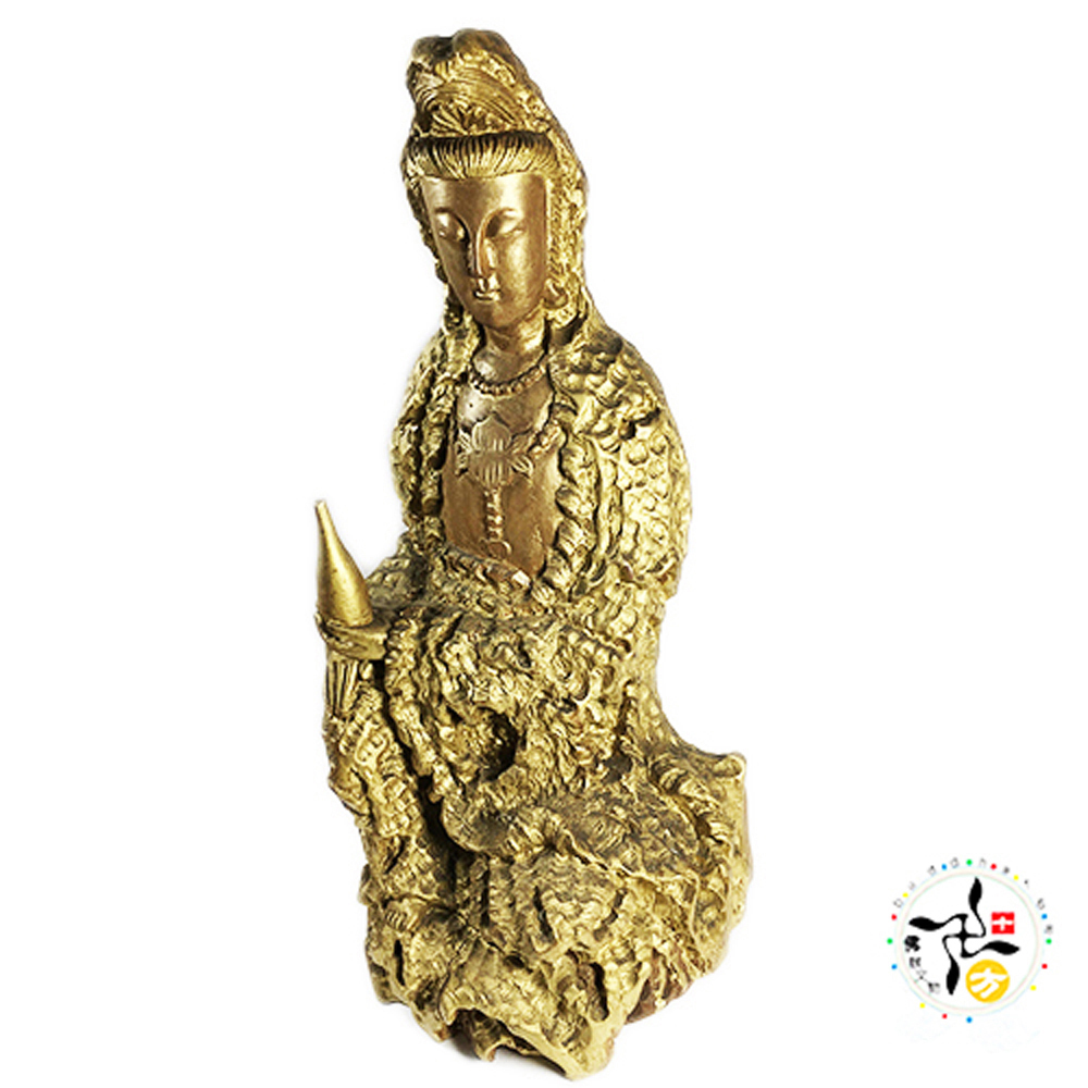 觀音菩薩  樹瘤巧雕高37公分【十方】145683