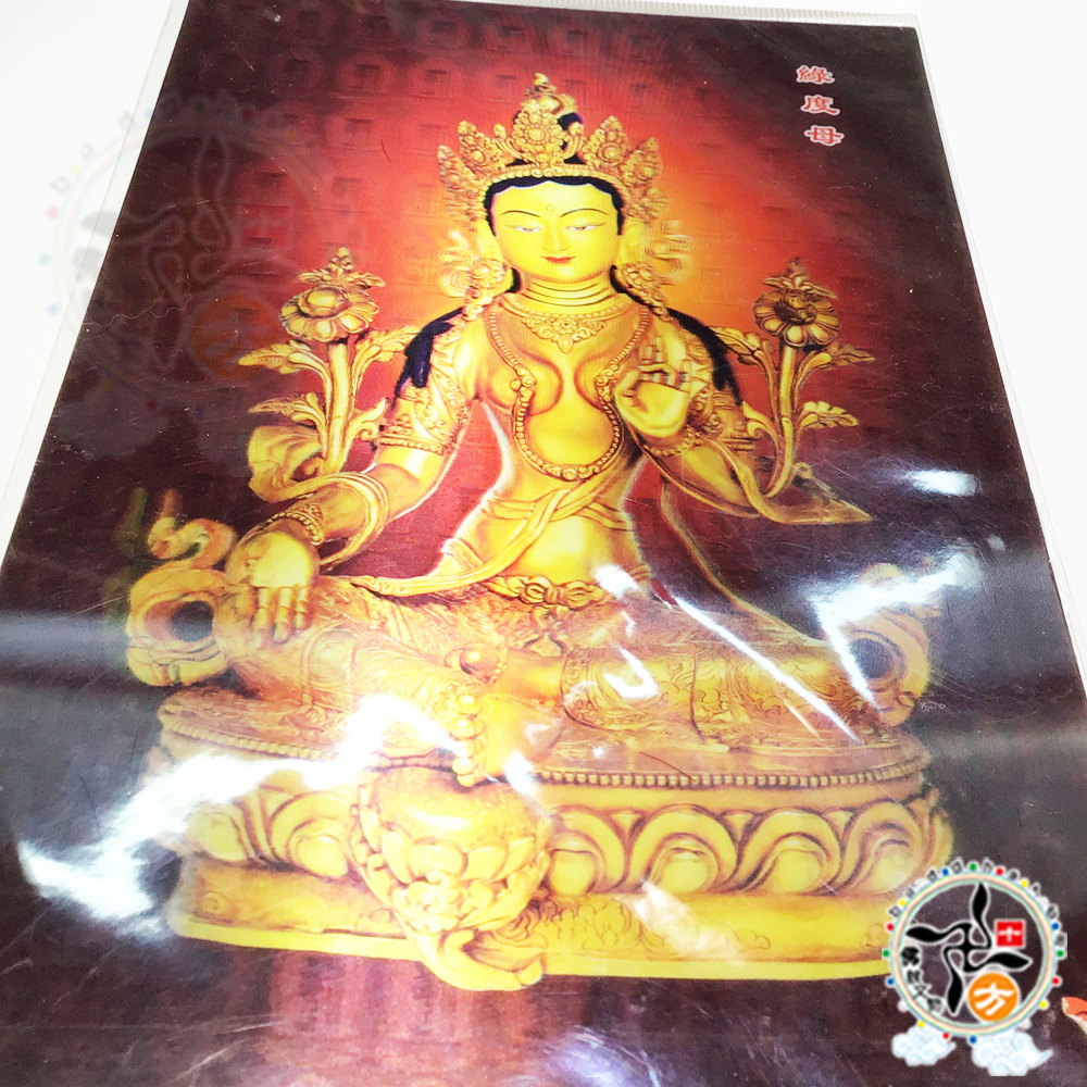 綠度母3D佛卡17*23.5公分【十方】147843