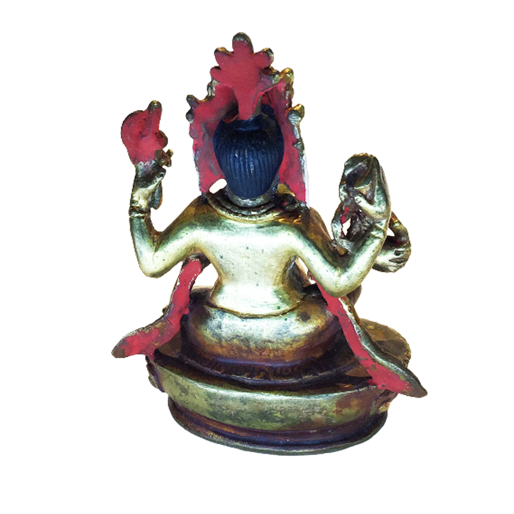 象鼻財神銅鎏金尼泊爾小佛像8公分【十方】150706