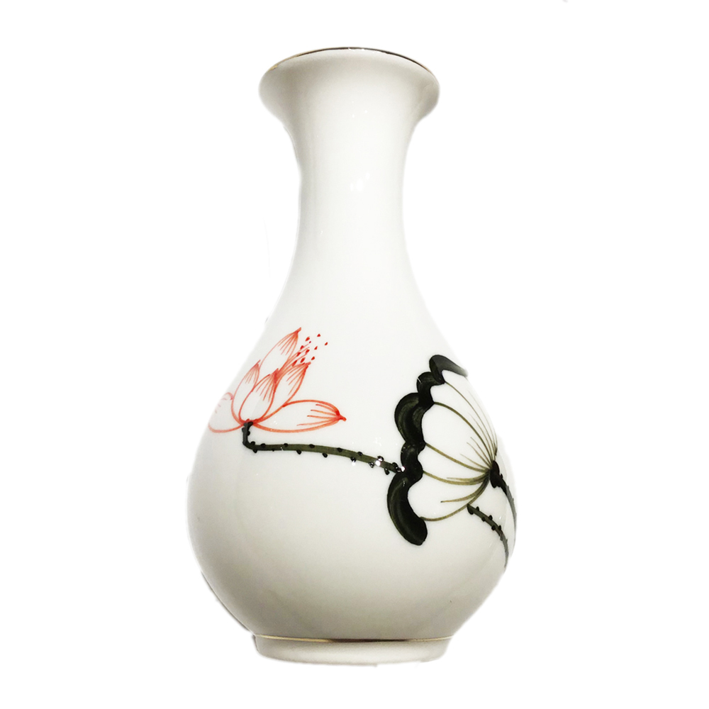 彩繪蓮花淨水瓶14公分【十方】150766