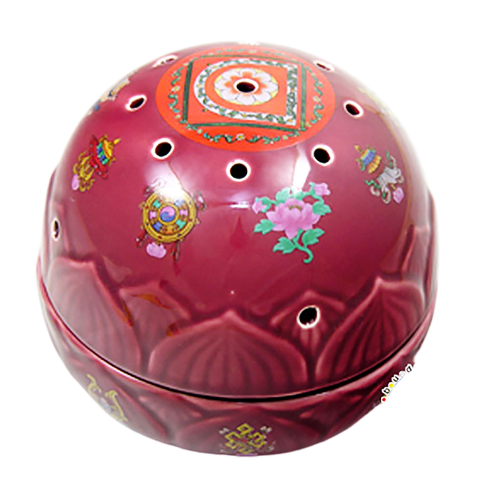 懷愛壇城蓮花爐13型{紅色}大【十方】113769