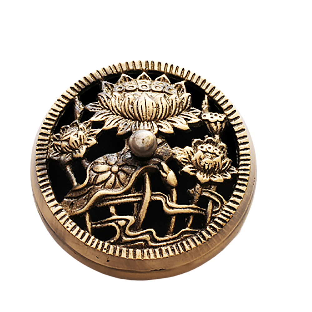 蓮花銅淨香爐  【十方】131929