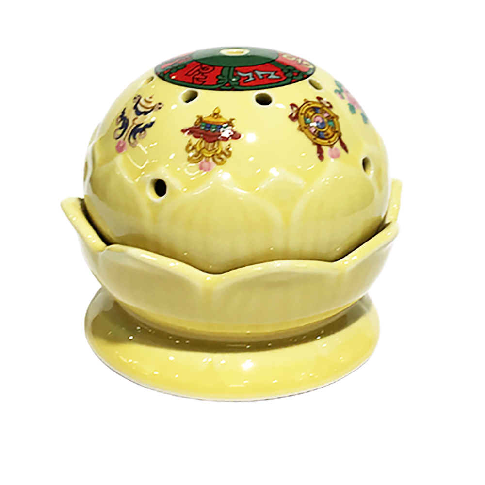 誅降壇城蓮花爐黃色 中【十方】142270