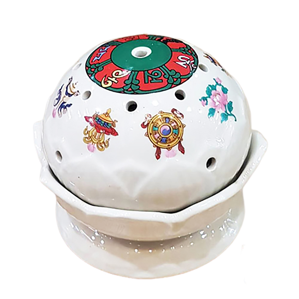 息災壇城蓮花爐 白色 中【十方】142268