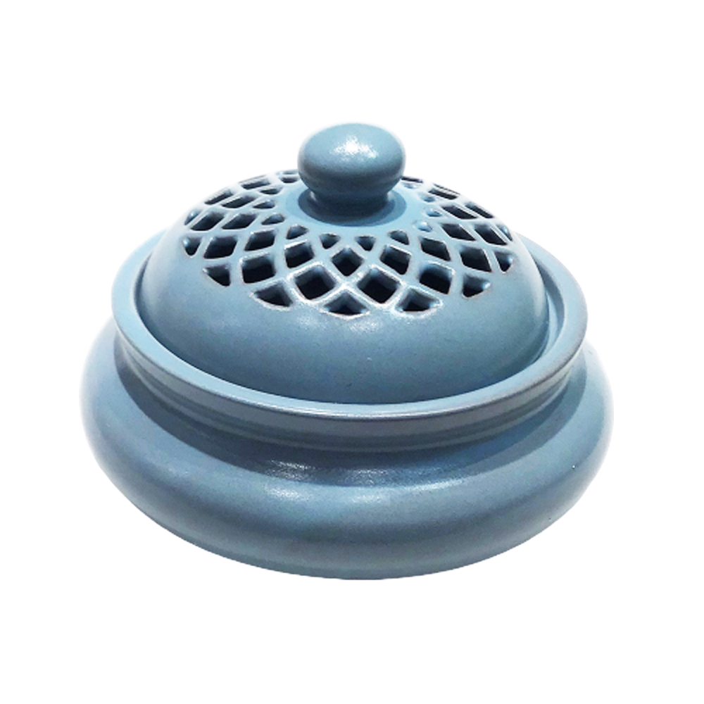 圓滿紫砂 青藍 淨香爐【十方】149854