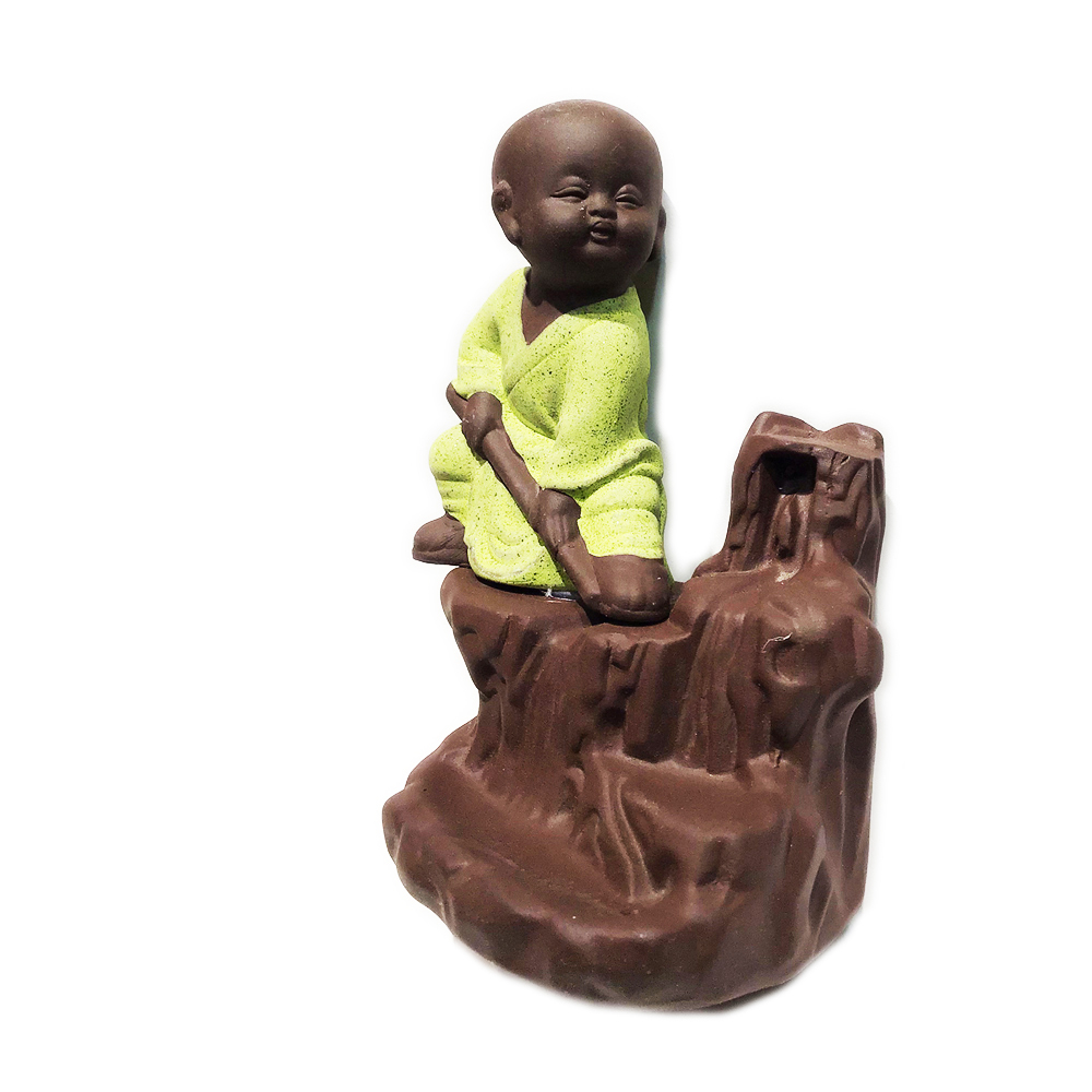 小沙彌 倒流香爐 綠色【十方】149846