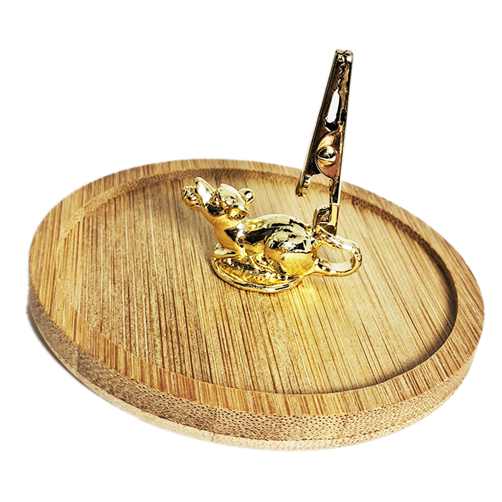 財神吐寶鼠香夾+竹盤【十方】152315