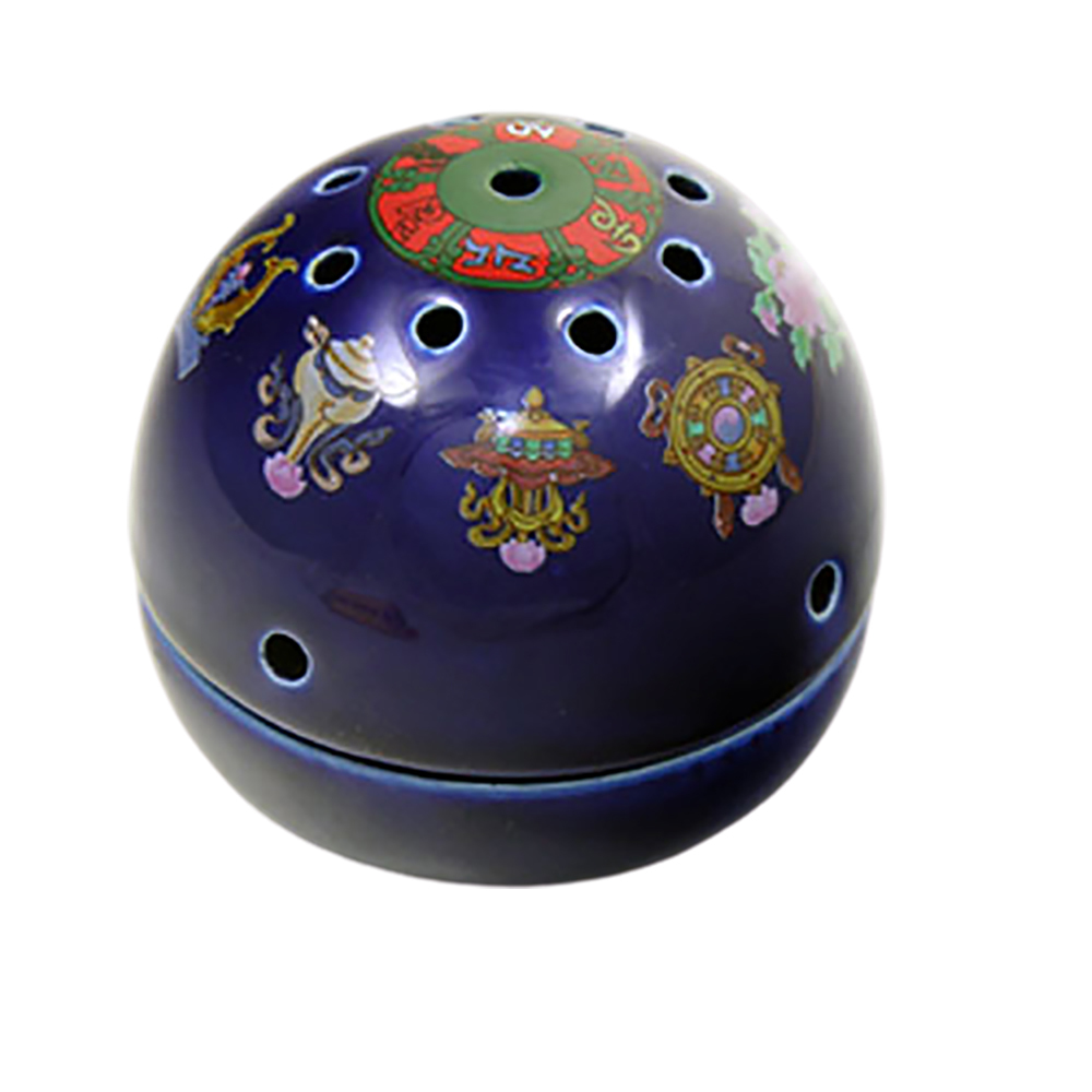 智慧八吉祥爐{3型}藍色S【十方】113101