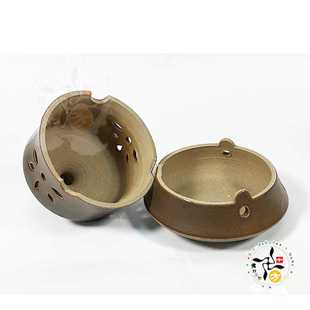 鐘型淨香爐{大}咖啡色【十方】118119