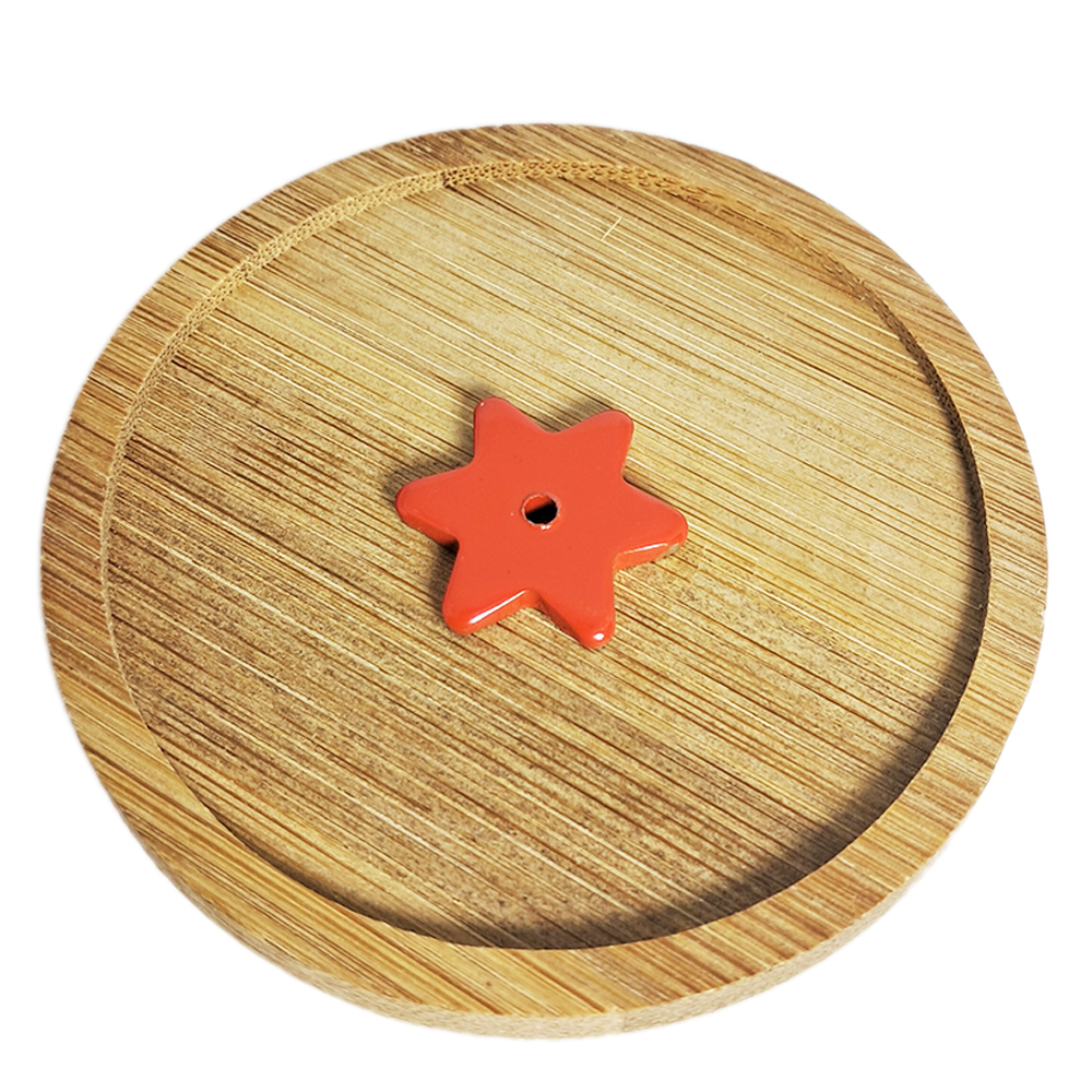 吉星鐵片香插+竹圓盤【十方】152322