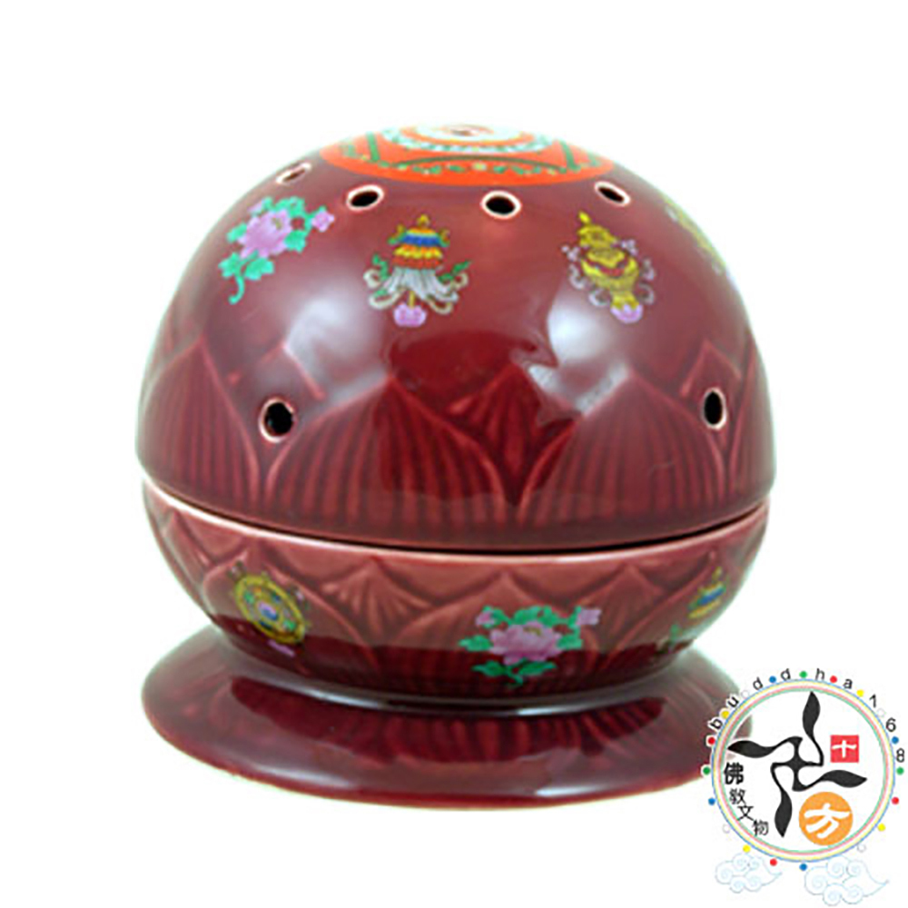 懷愛壇城蓮花爐{14型}紅色【十方】113917