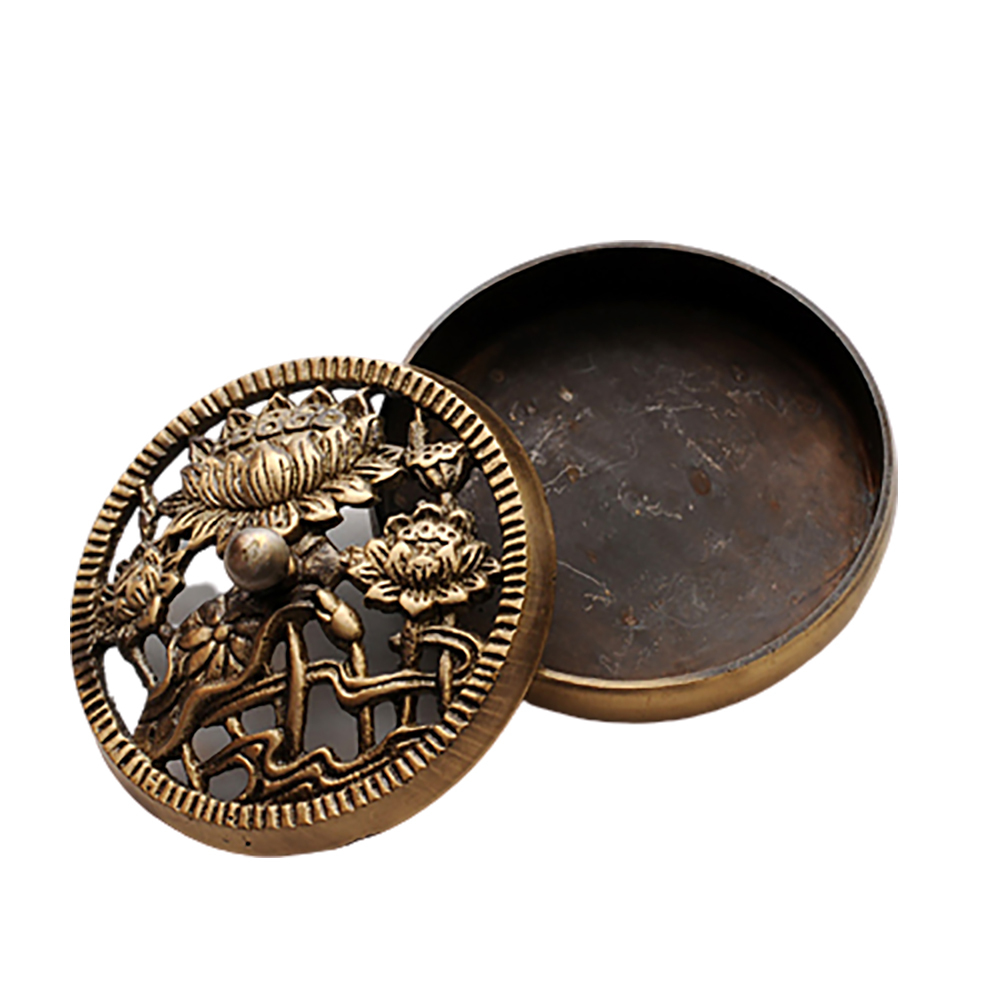 蓮花銅淨香爐  【十方】131929