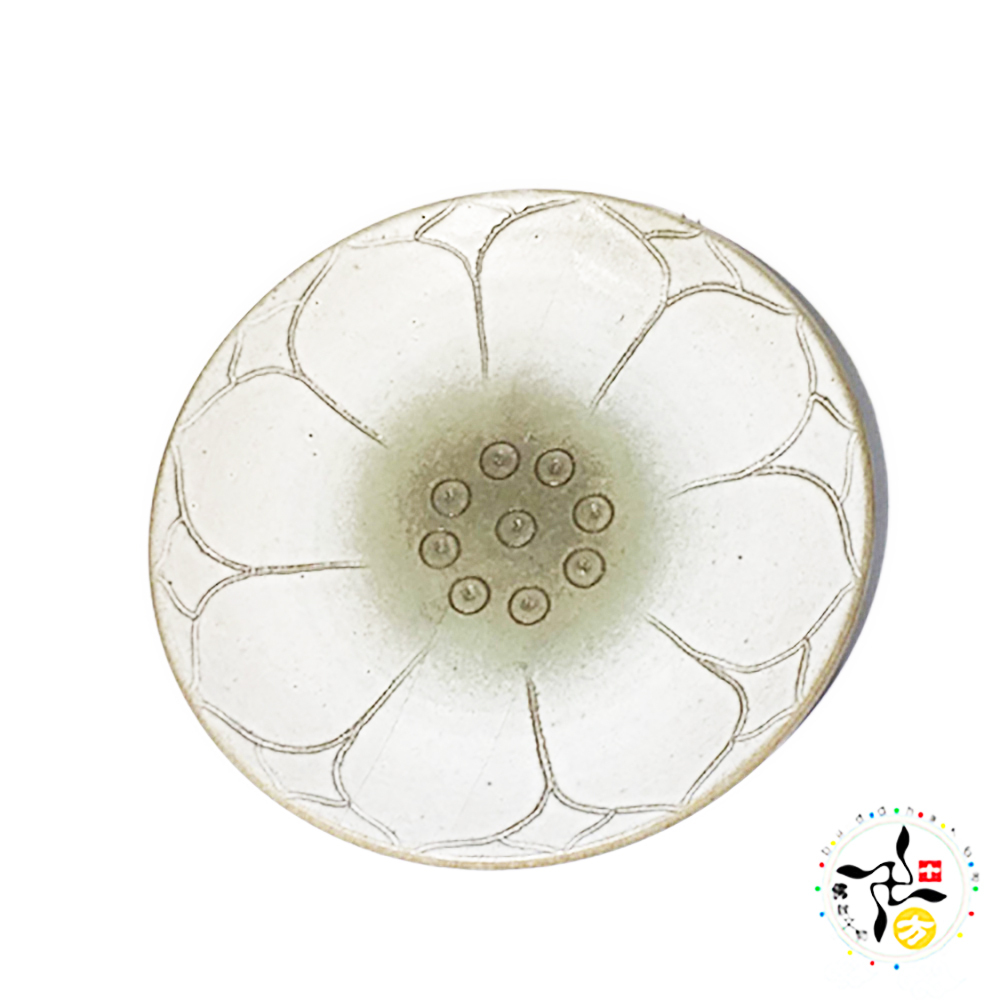 蓮花陶盤香插爐 【十方】142537